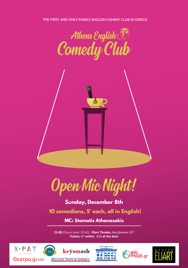 Athens English Comedy Club OPEN MIC NIGHT!