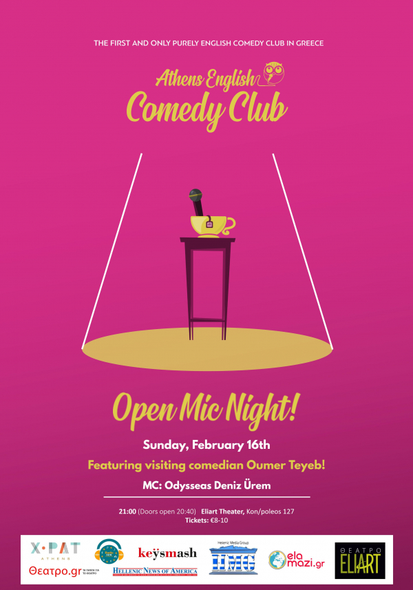 Athens English Comedy Club - February 16th Show!